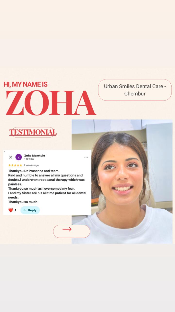 Patient at Urban Smiles Dental Care, Chembur